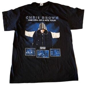 Chris Brown 2015 “ One Hell of a Nite” band tour. Size large in black never worn